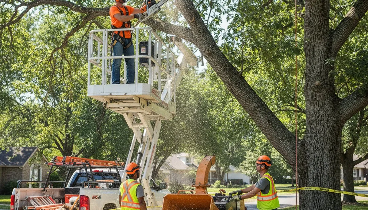 Bellevue, NE arborist pruning trees to improve health and safety