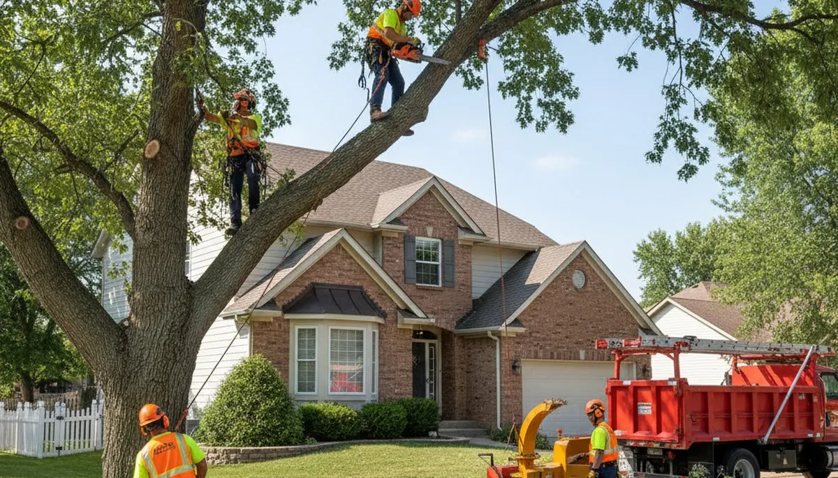 Tree service crew in Bellevue, NE providing professional tree care and removal services