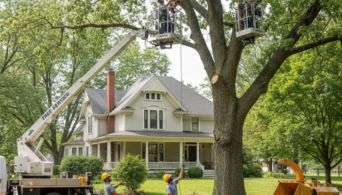 Tree service crew in Bellevue, NE providing professional tree trimming and removal services