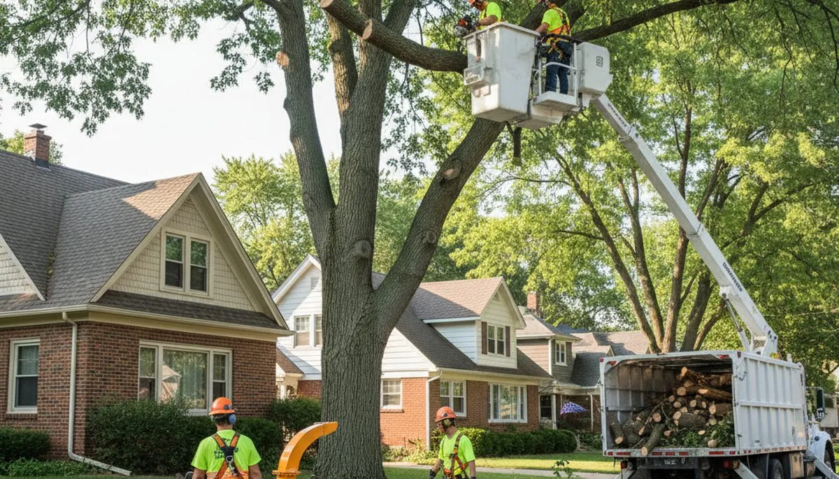 Tree service team in Bellevue, NE providing professional tree care for homes and businesses