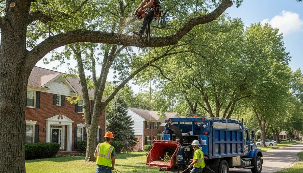 Tree service crew providing professional tree care in Bellevue, NE
