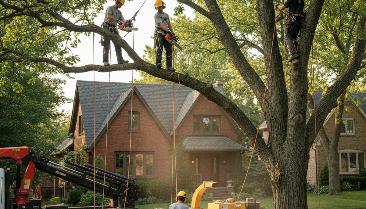 Tree service crew in Bellevue, NE providing professional tree trimming and removal services