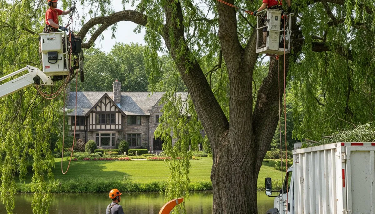 Tree service crew in Bellevue, NE providing professional tree care and removal services